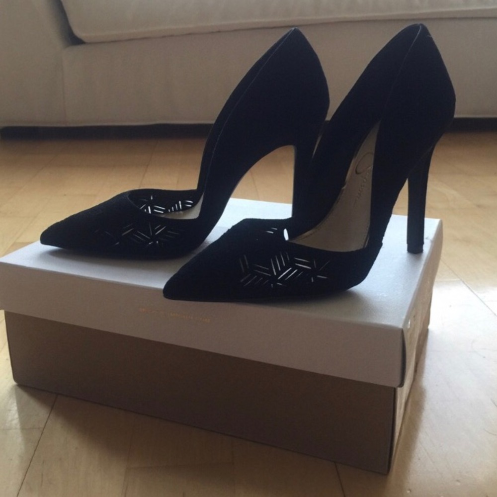 New Jessica Simpson Black Suede Pumps